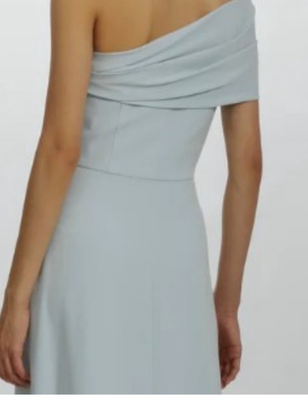 Amsale GB217P Strapless Draped Crepe Gown New Ice Size 20 - Picture 2 of 9